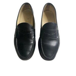 Foster Raine Country Men’s Black Leather Penny Loafers Dress Shoes10.5